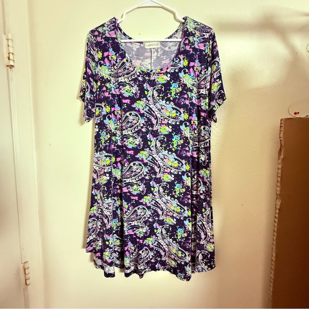 LARA Multicolor Paisley Tunic Top